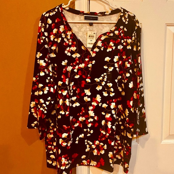 KAREN KS SCOTT Gorgeous & Classy Detailed  3X Top. - Picture 9 of 12